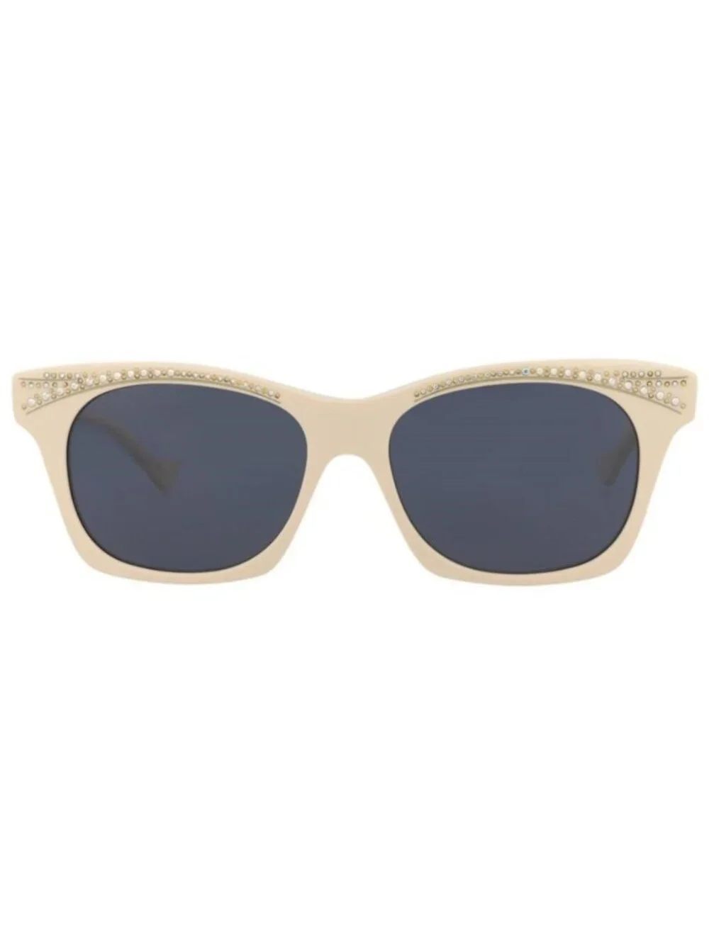 New Gucci Womens Cat Eye Ivory Ivory Blue Fashion Designer Sunglasses